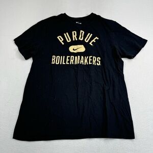 Nike Purdue Boilermakers Tee Shirt Mens Size Large Black Shortsleeve